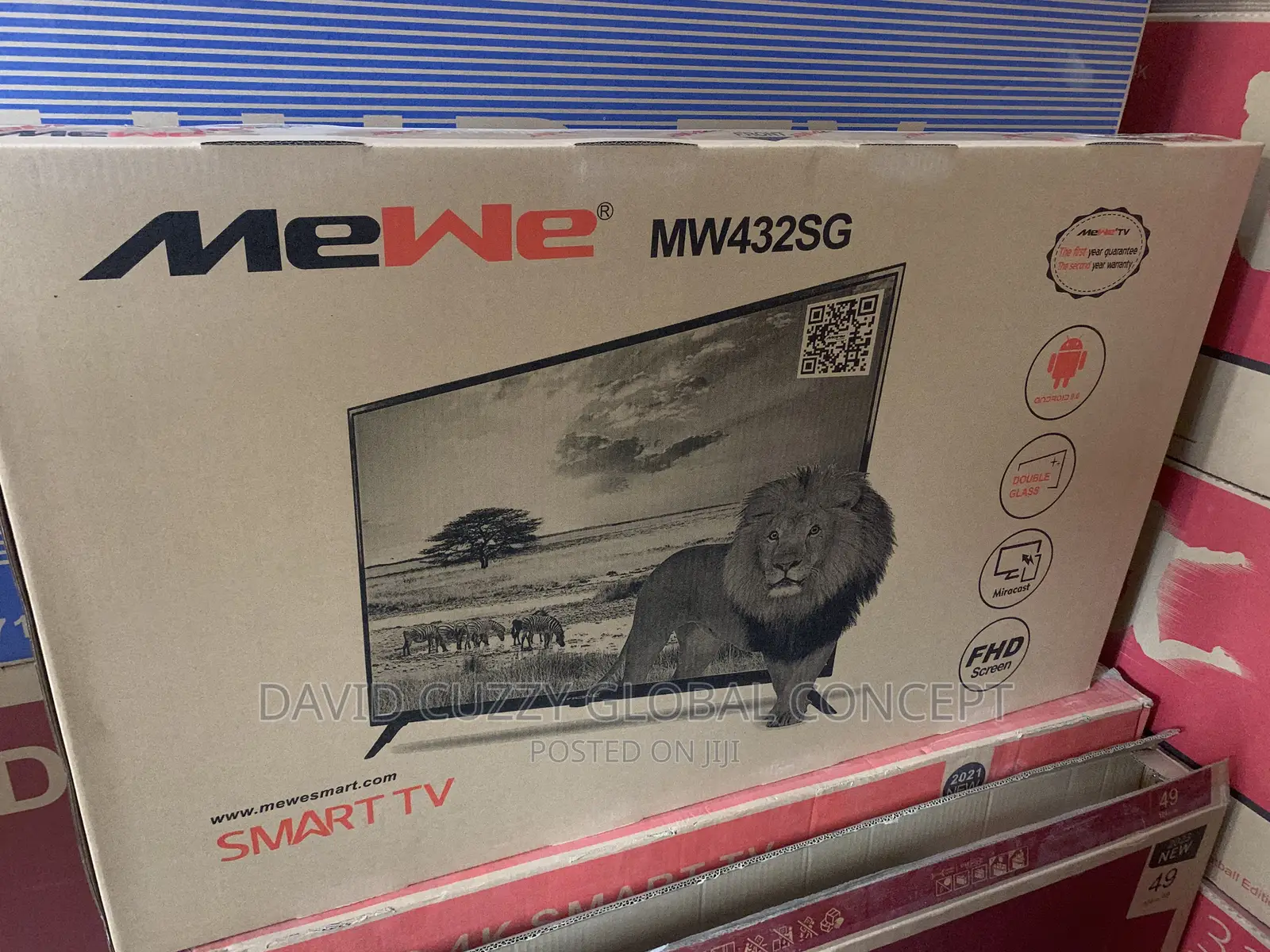 MEWE 43 Inches Smart Tv With Screen Guard