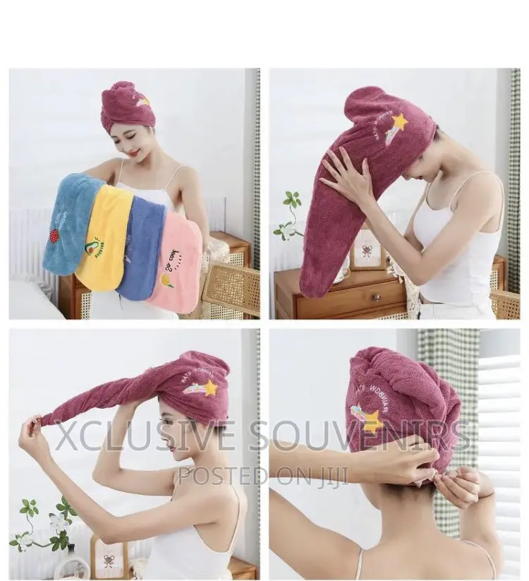 Towel Bath Hats for Women Dry Hair Cap Quick Drying Soft