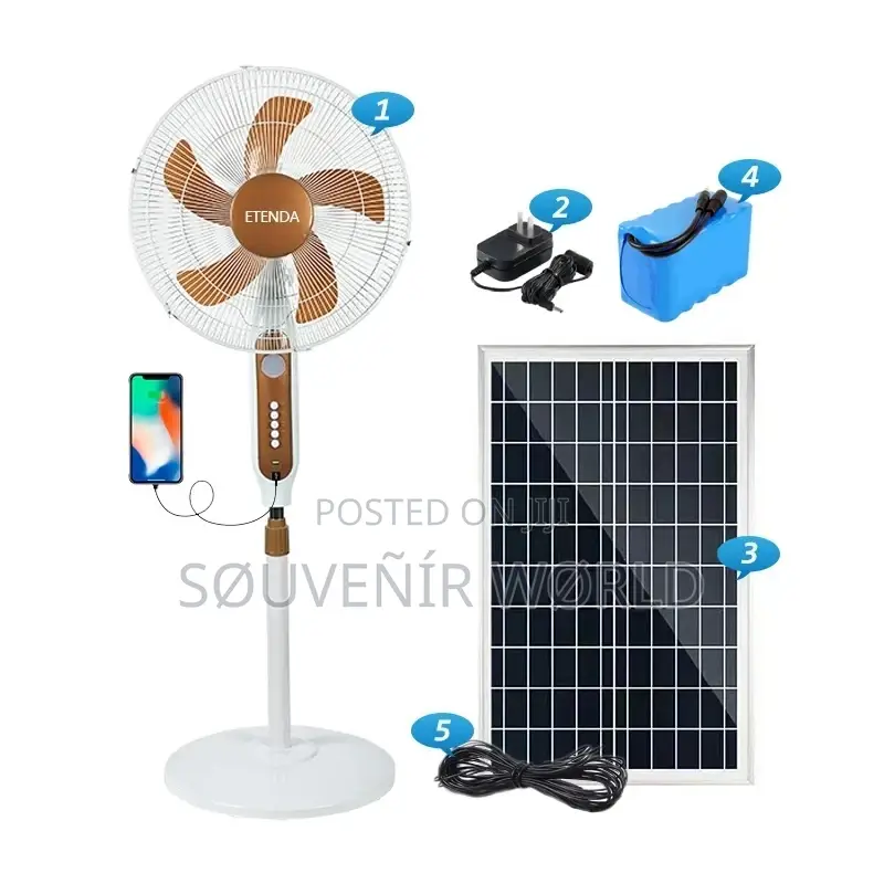 Hi Quality UK Solar Chargeable Fan