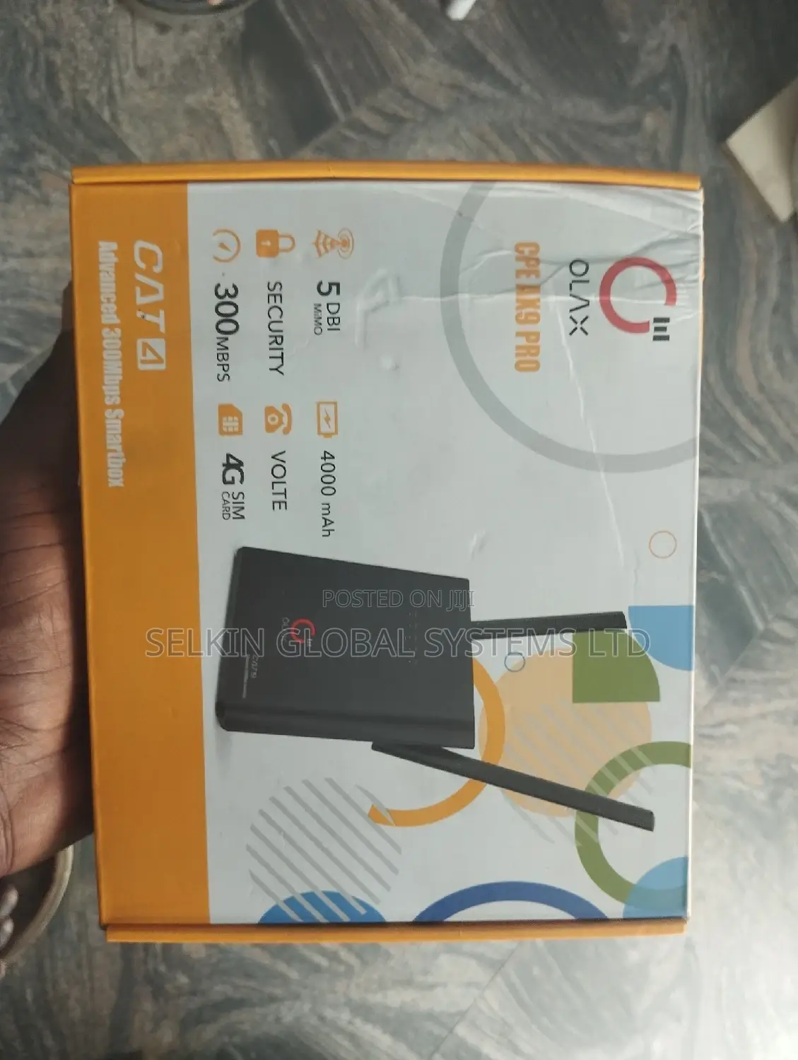 Olax Ax9 4G Universal SIM Card Battery Powered Route