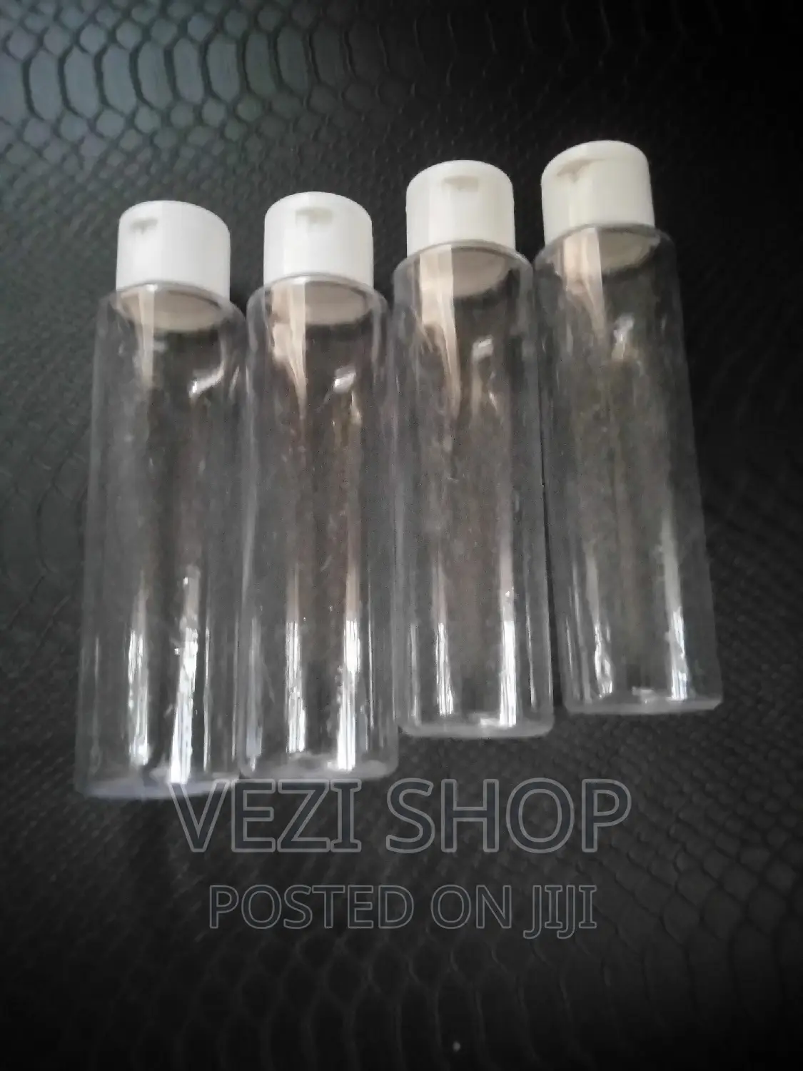 100ML Transparent Flip Cap Plastic Bottles