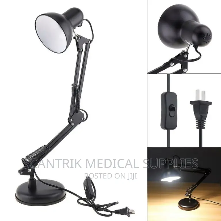 Lamp Metal Swing Arm Adjustable Flexible Office Home
