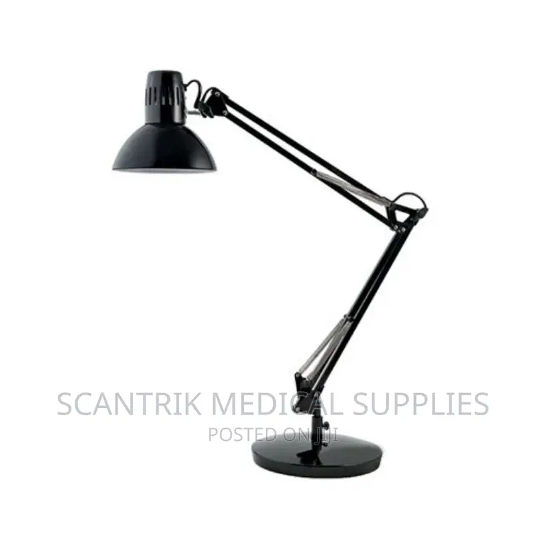 Arm Clamp Mount Desk Lamp Black Table Light