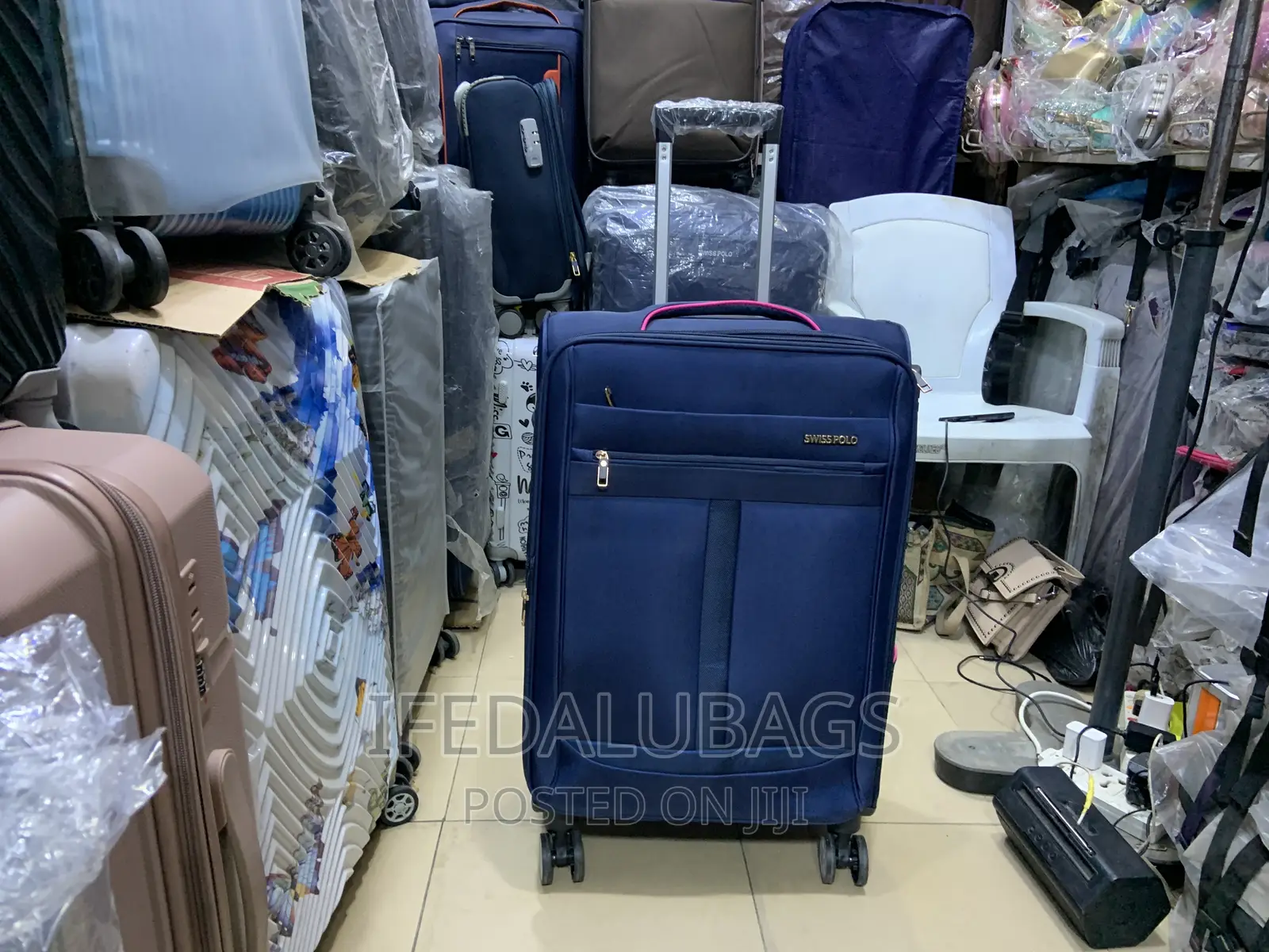 Medium Size Blue Swiss Polo Quality Travel Luggage