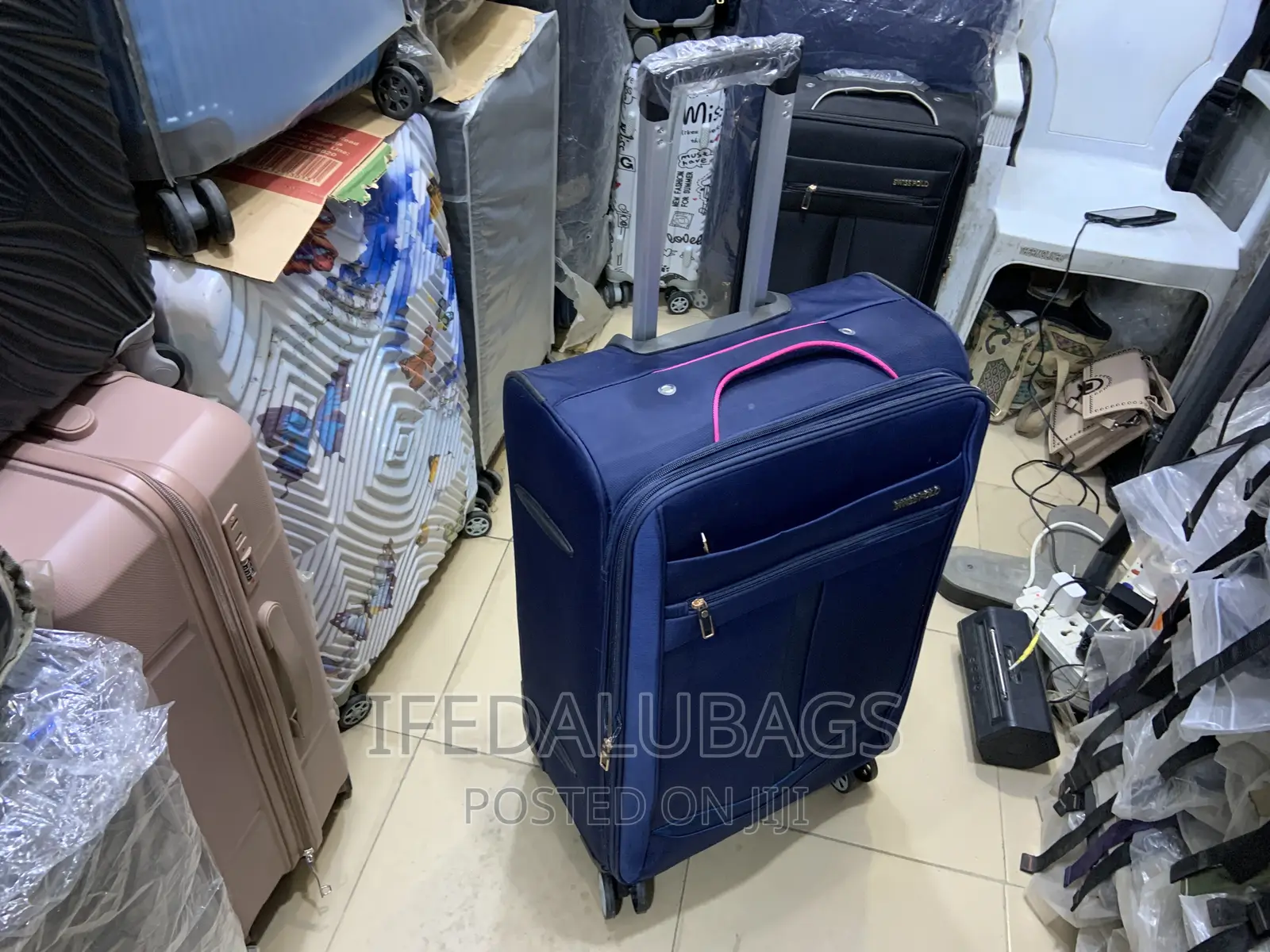 Medium Size Blue Swiss Polo Quality Travel Luggage