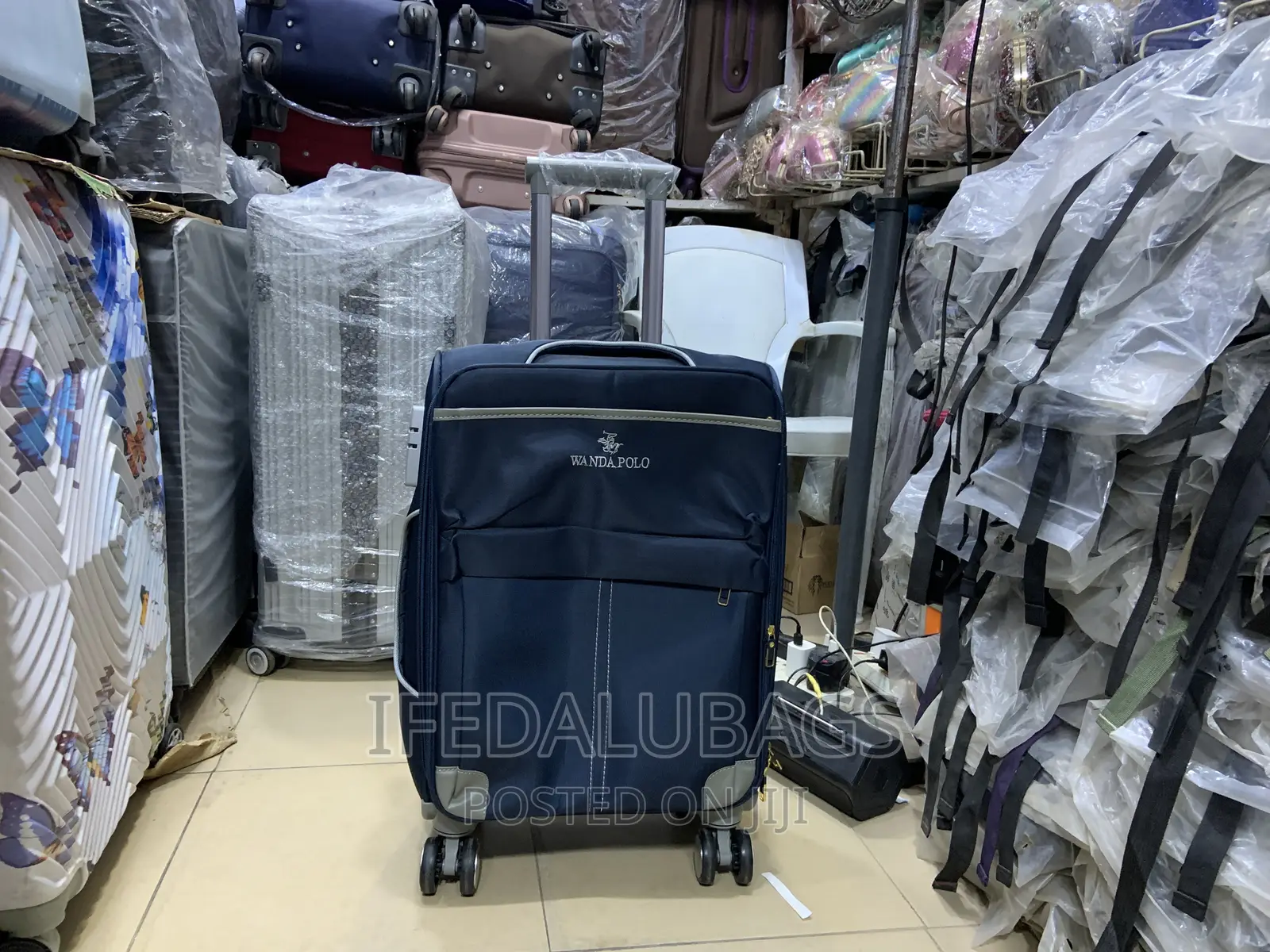 Small Size Quality Navy Blue Wanda Polo Travel Luggage