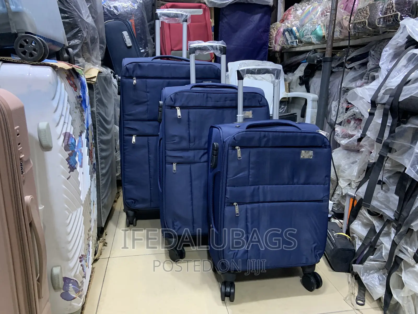Set of Quality Blue Travel Luggage