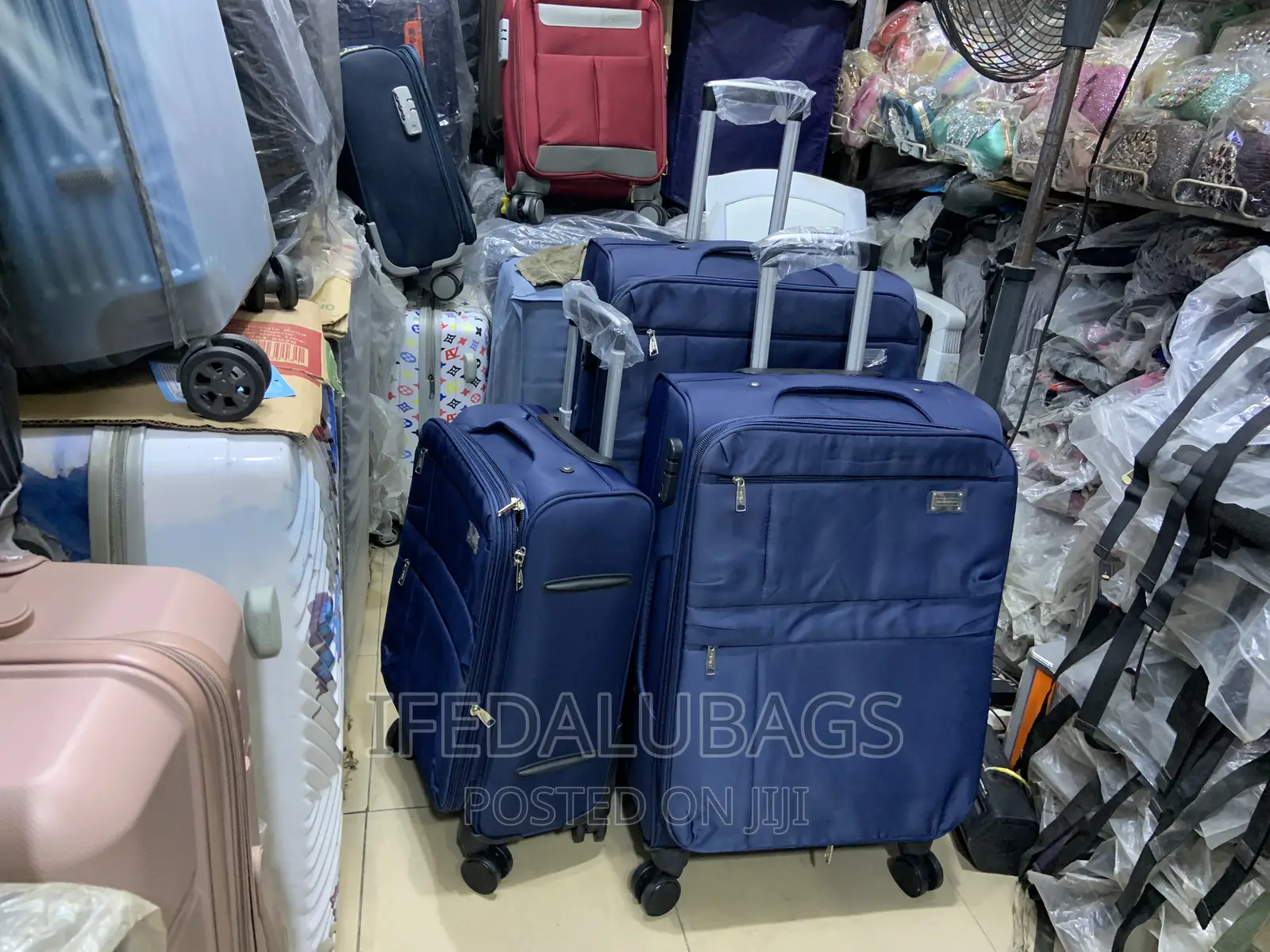 Set of Quality Blue Travel Luggage