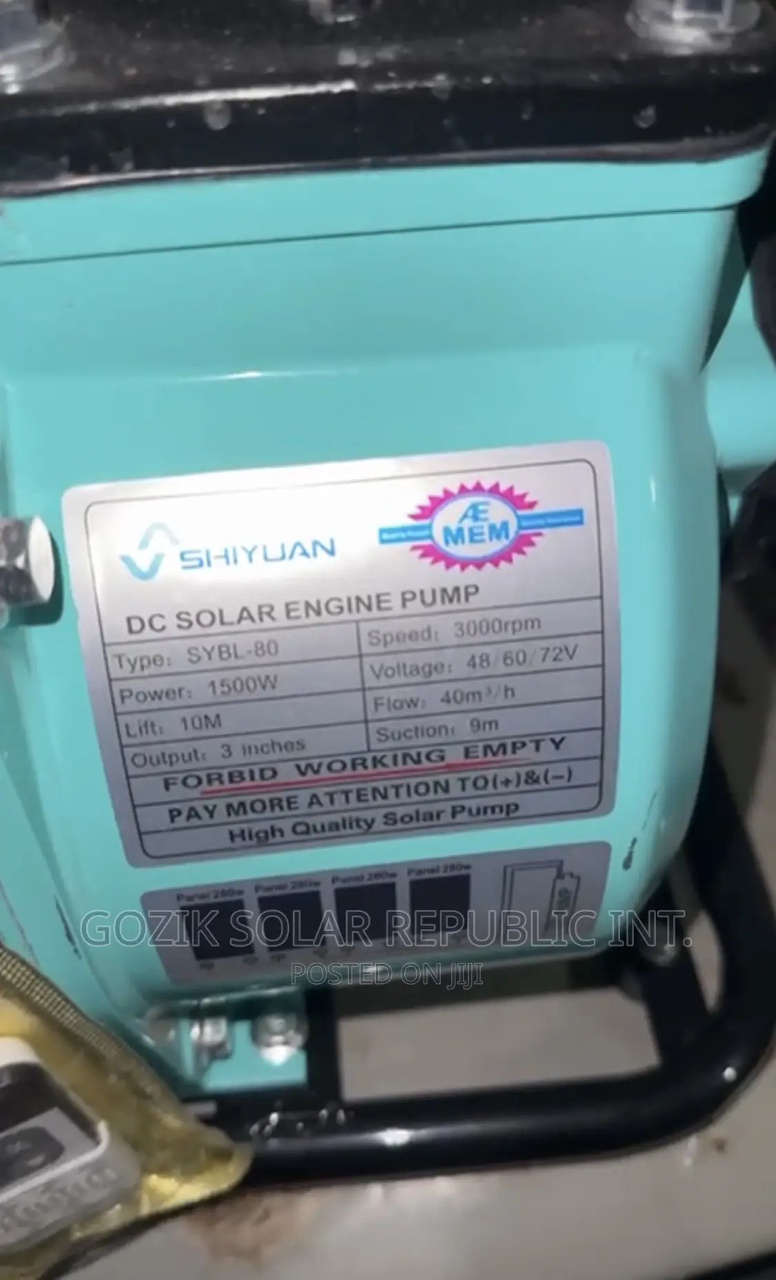 Surface Solar Dc Water Pump Engine