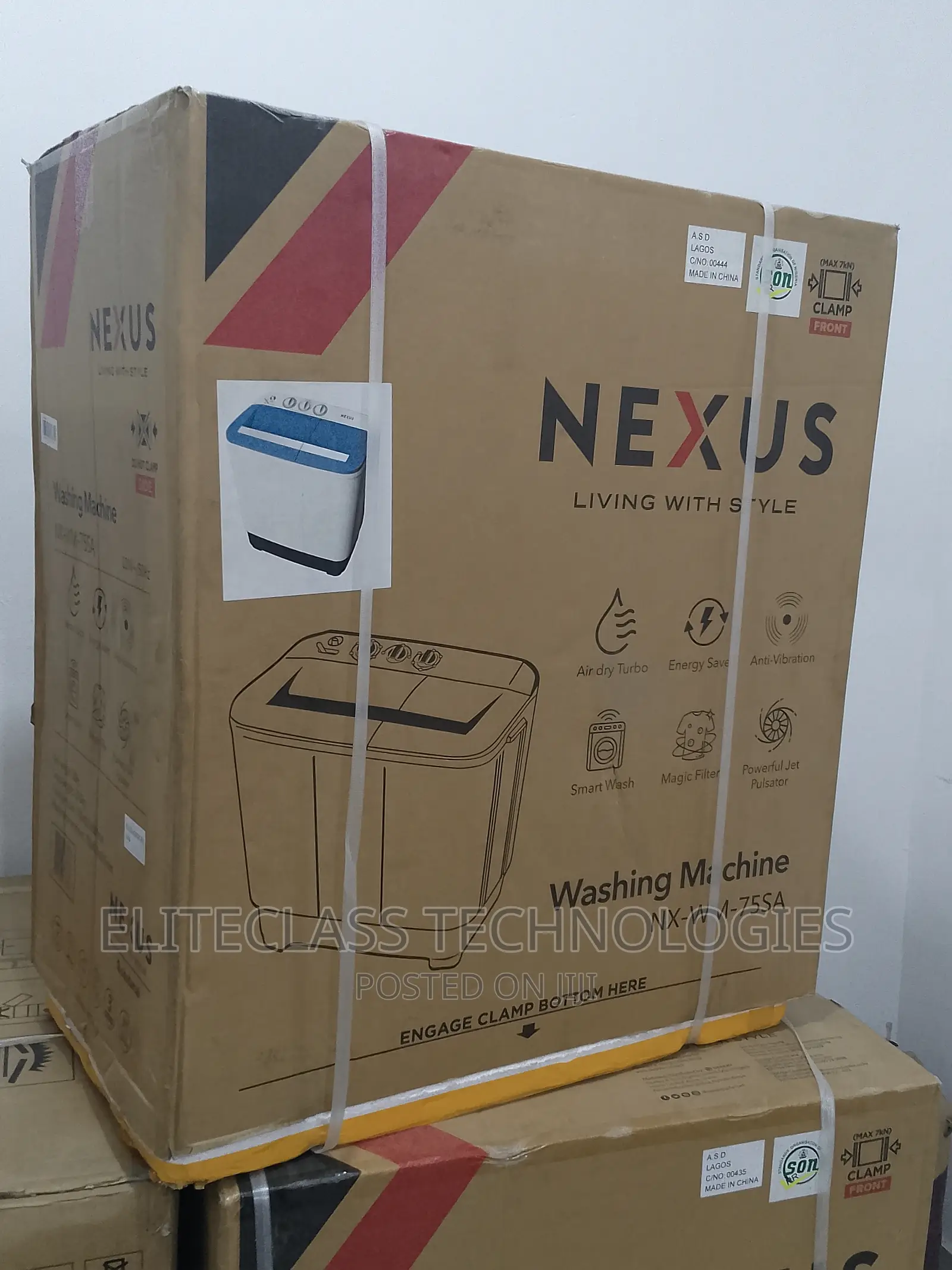 Nexus New NM-WM-75SA Is a 7.5kg (Twin-Tub) Washing Machine.
