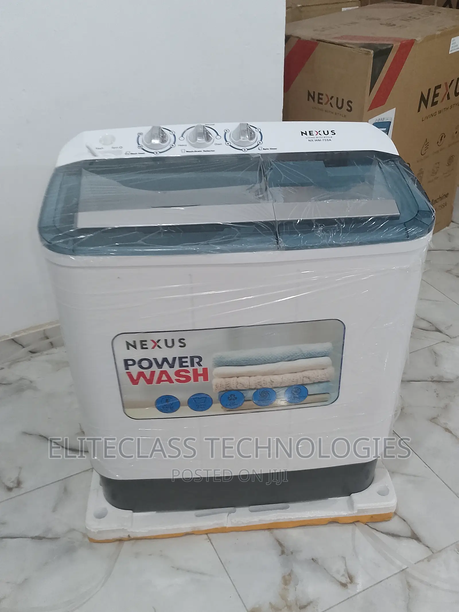 Smart Wash Nexus NM-WM-75SA 7.5kg Twin Tub Washing Machine.