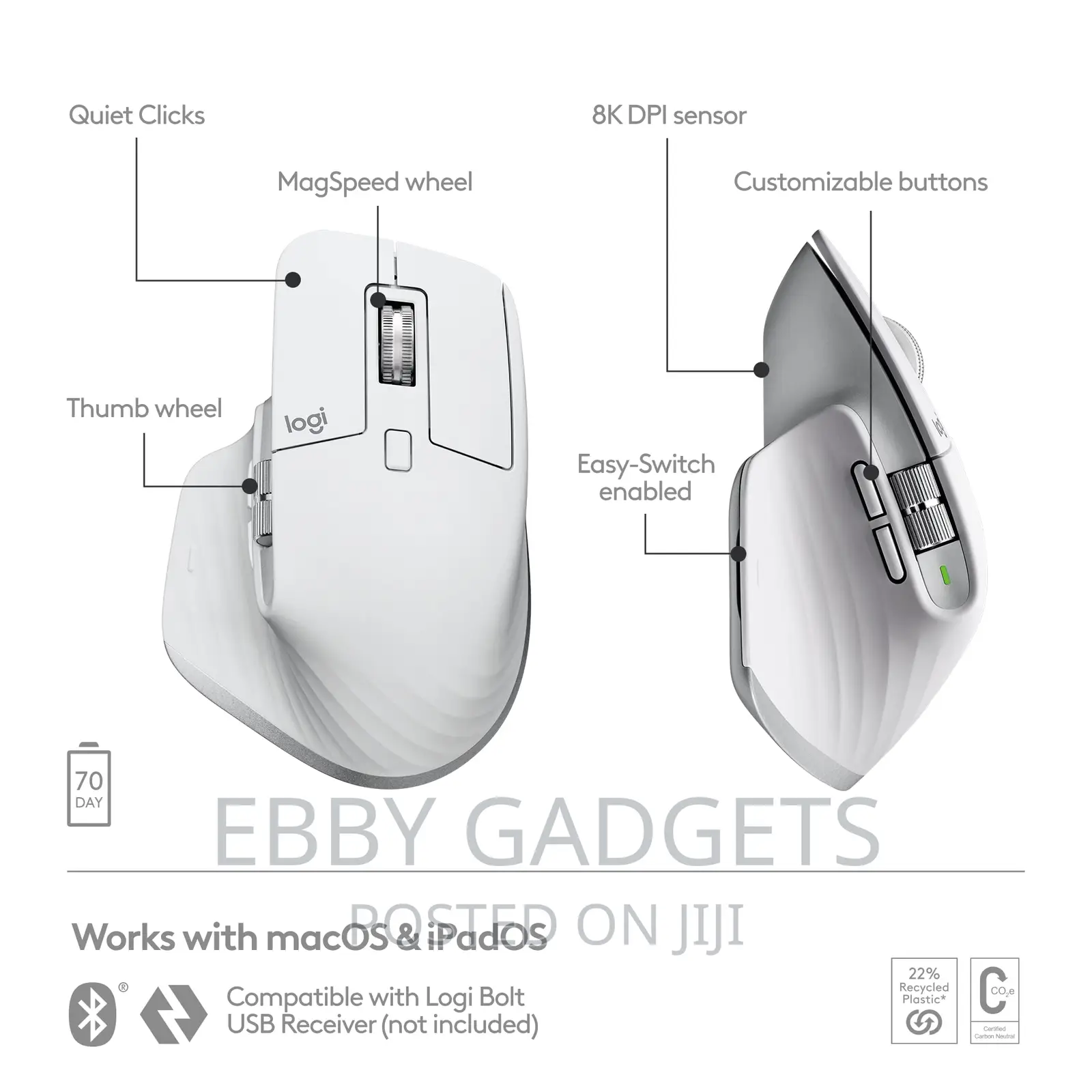 Buy Logitech MX Master 3S for Mac Wireless Bluetooth Mouse,