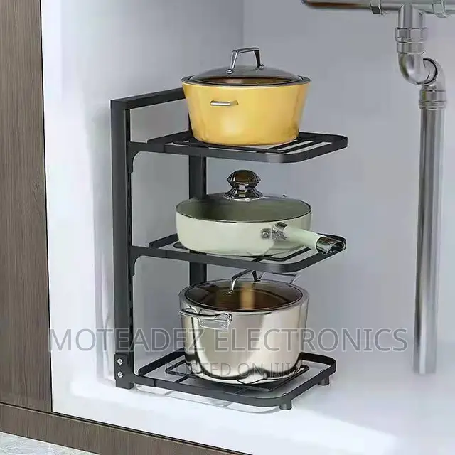 4 Layers Adjustable Kitchen Under Cabinet Pots/Pans Rack