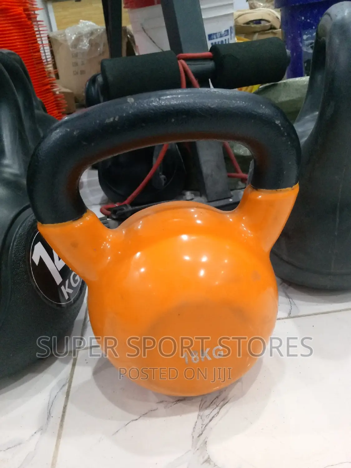 Orange Colour 18kg Kettlebell