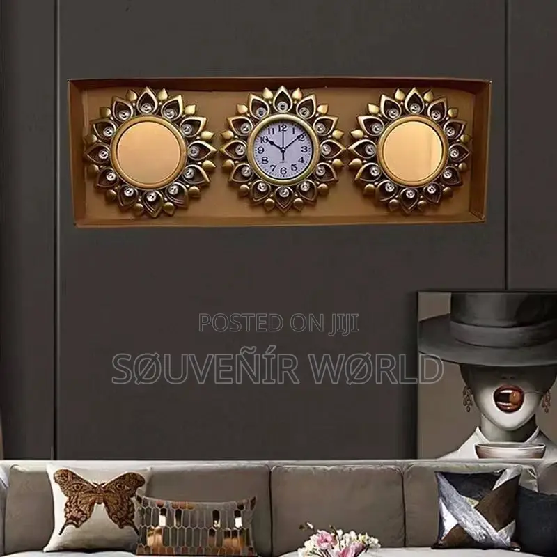 Luxury 3 in 1 Clock With Mirror