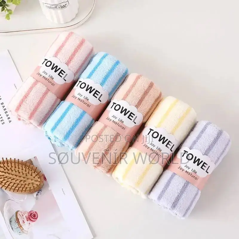 5 Pieces Microfiber Towels Set Coral Feece