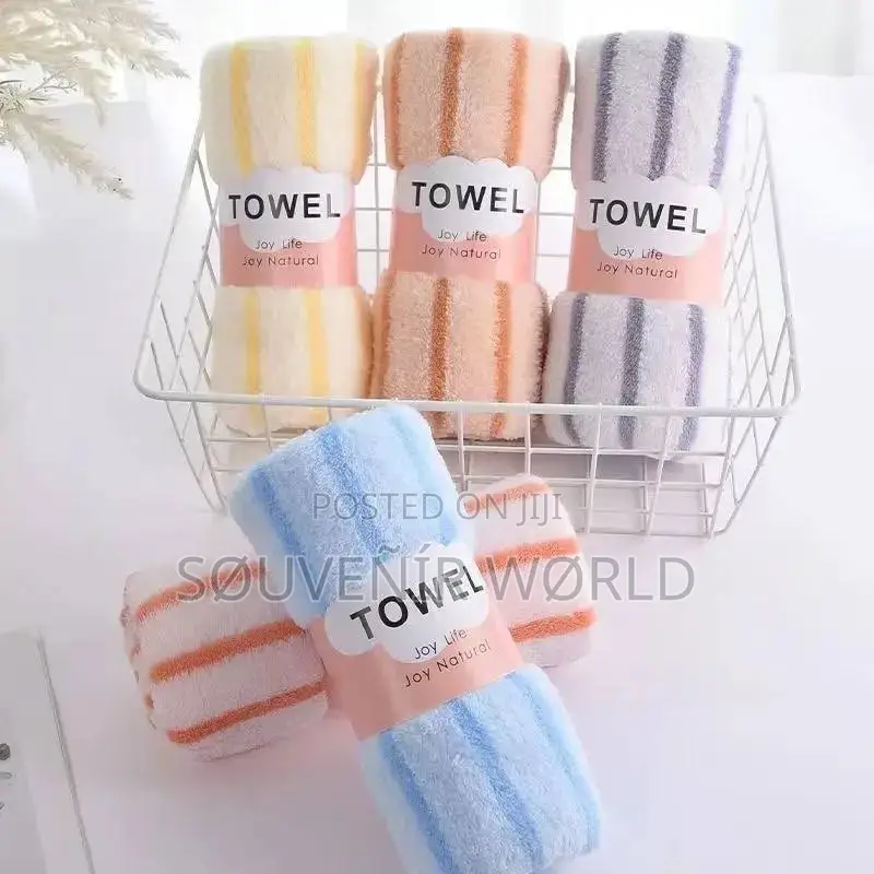 5 Pieces Microfiber Towels Set Coral Feece