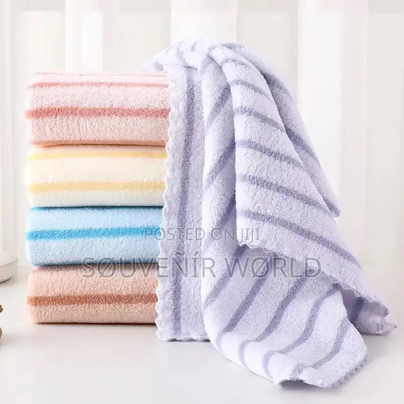 5 Pieces Microfiber Towels Set Coral Feece