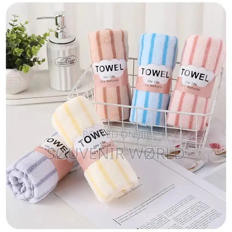 5 Pieces Microfiber Towels Set Coral Feece