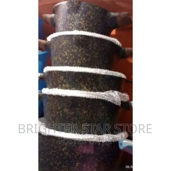 5 Set Diecast Non-Stick Pots-Granite/Marble Effect