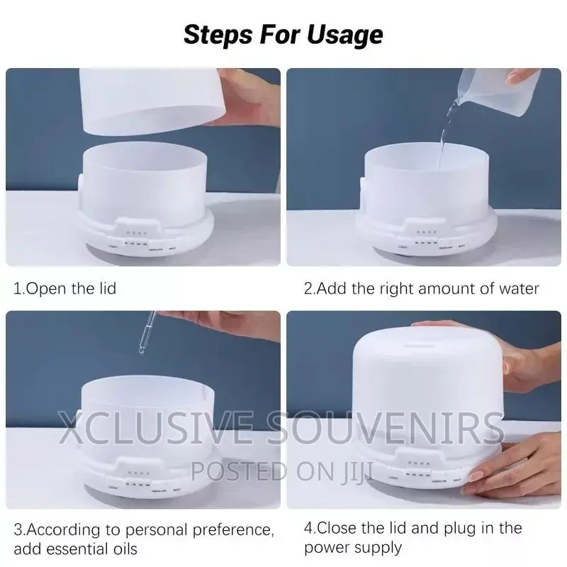 500ml Humidifier/Aroma Diffuser And Night Light