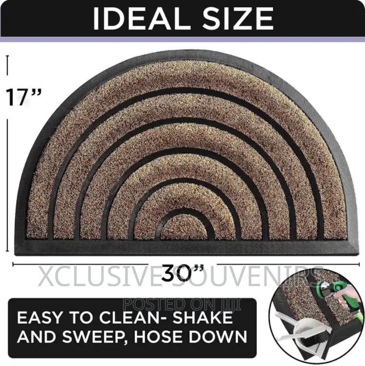 50-80cm Oval Shape Durable Non-Slip Dirt Trapping Doormats