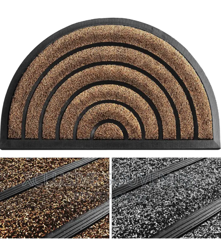 50-80cm Oval Shape Durable Non-Slip Dirt Trapping Doormats