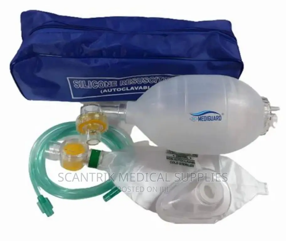 White Ambu Bag Silicone Adult, for Hospital