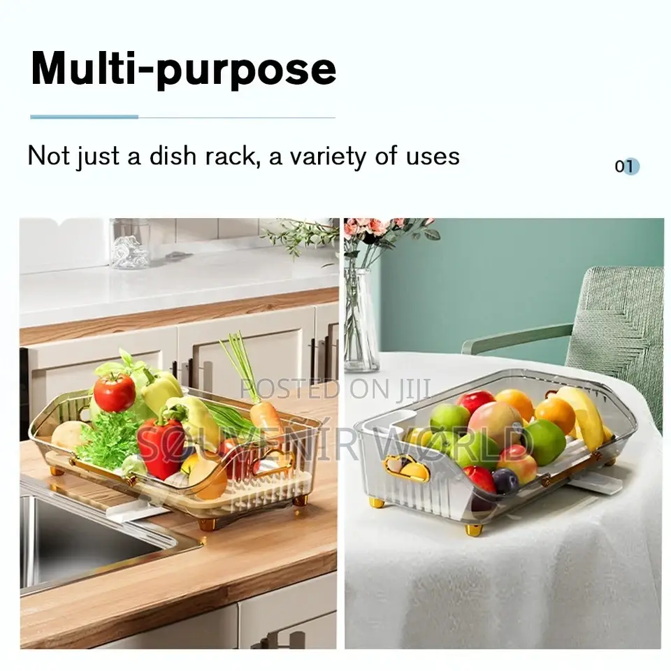 Stainless Steel Adjustable Fruit Bowl Drainer