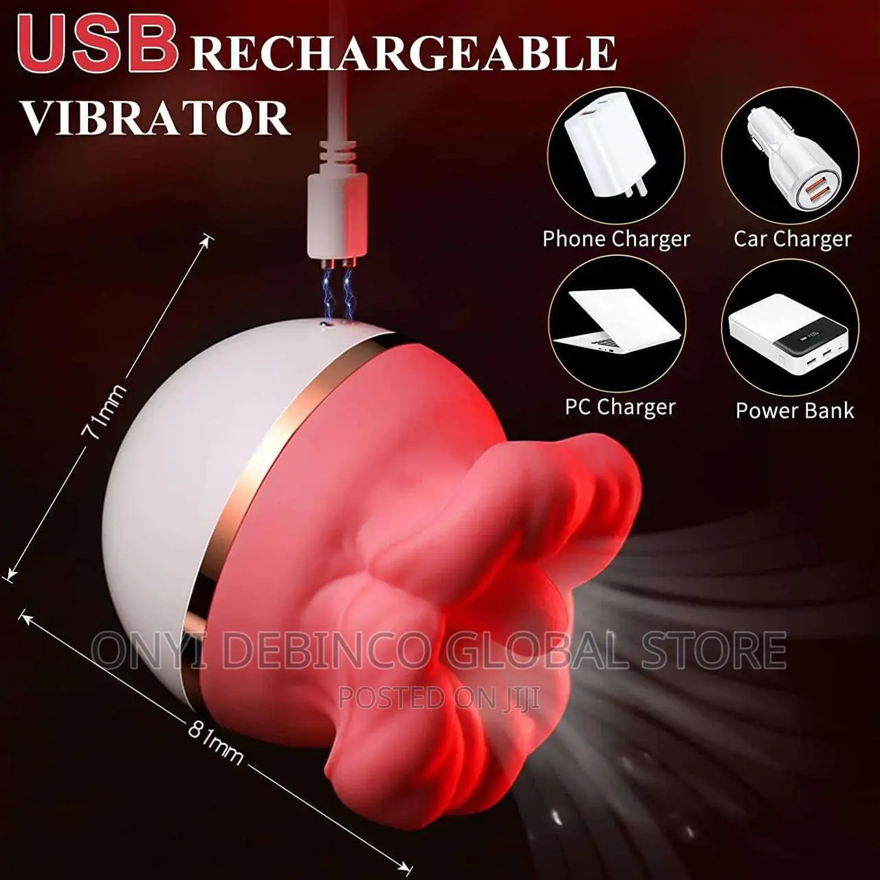 Big Mouth Rose Sex Toy, Sucking Nipple and Clitoris Vibrator
