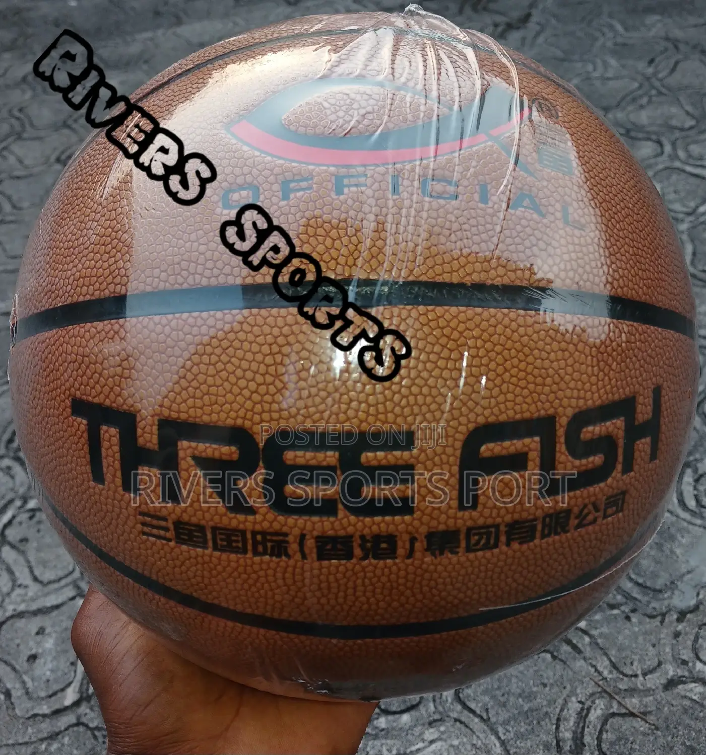Three Fish Official Basketball With Grip