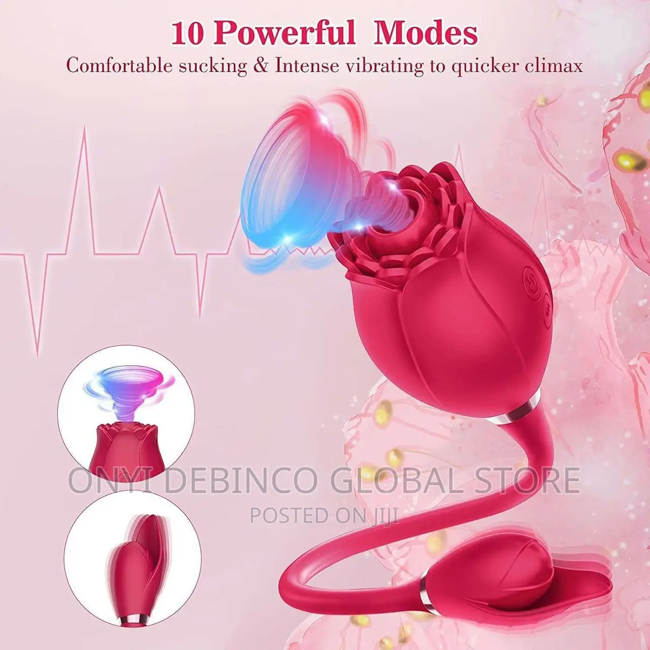Flower Sucker Tongue Licking Vibrator Clitoris Massage