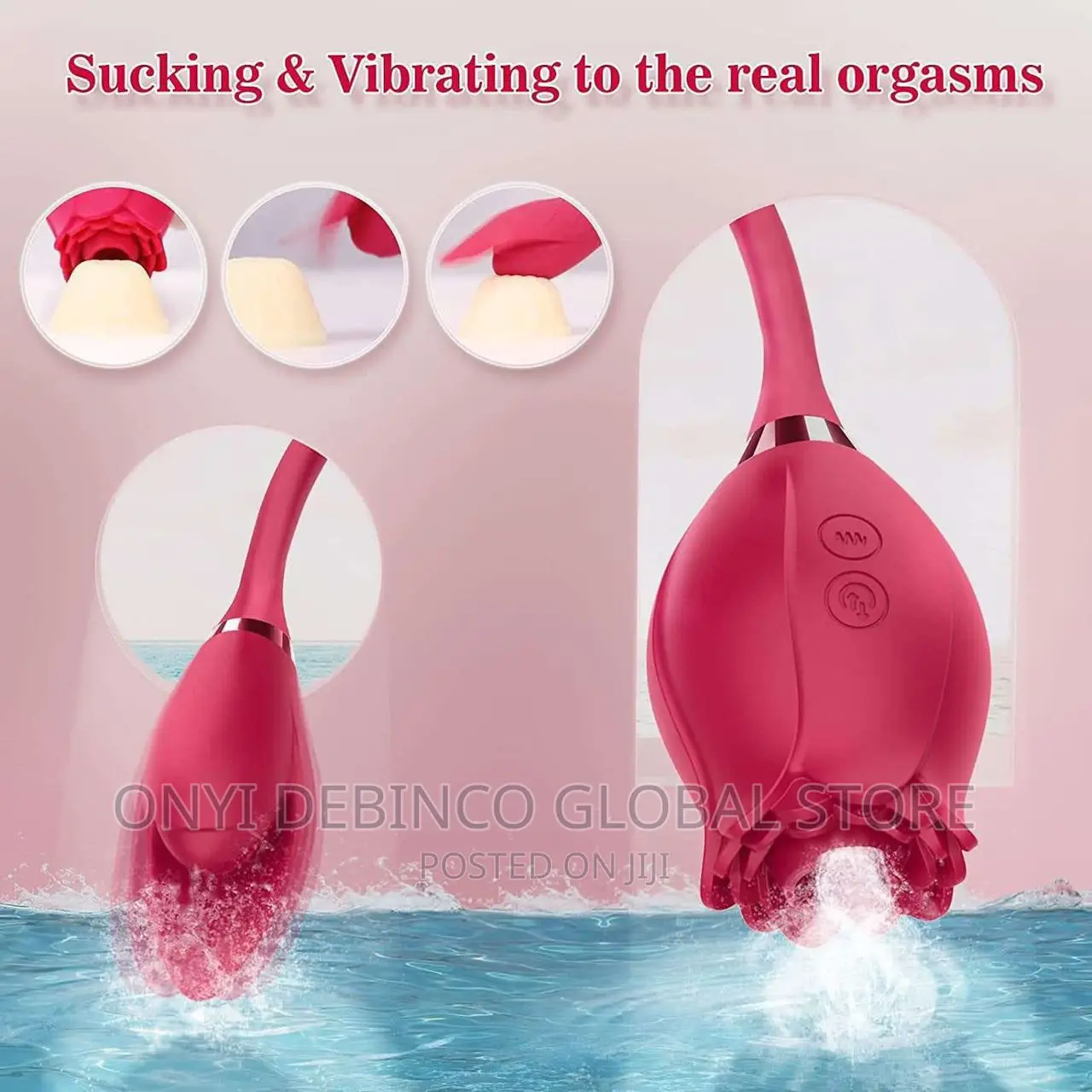 Flower Sucker Tongue Licking Vibrator Clitoris Massage