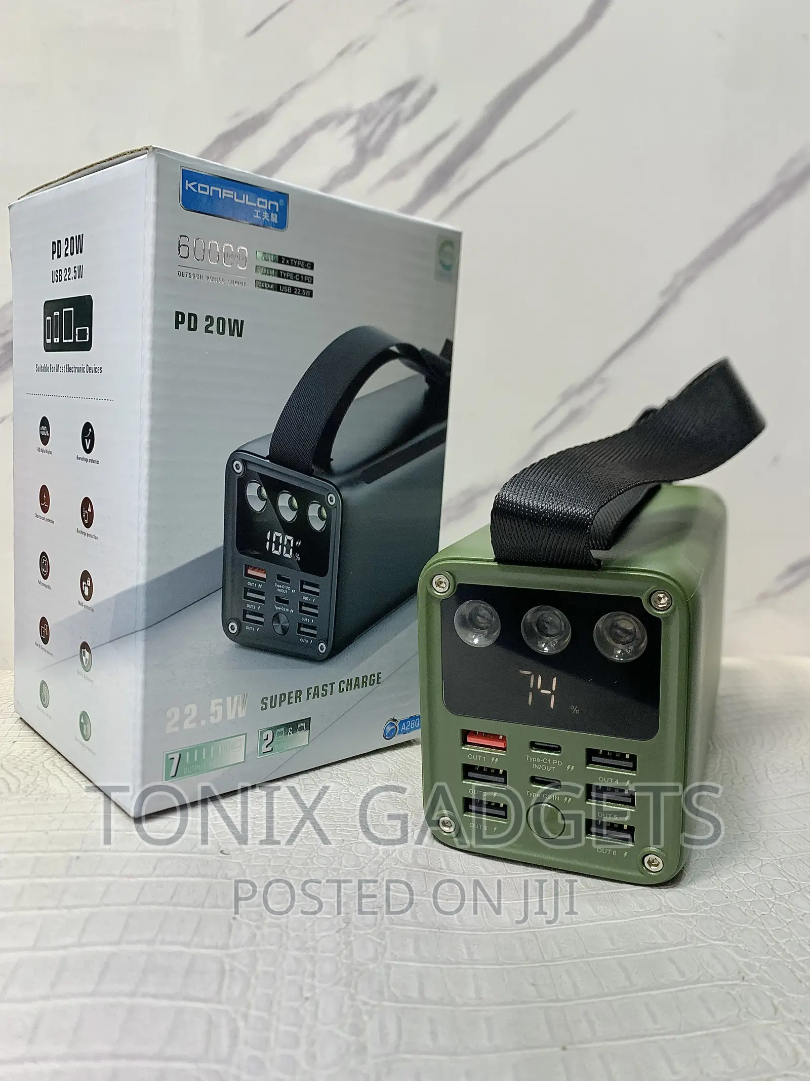 Konfulon 60000mah High Capacity Power Bank