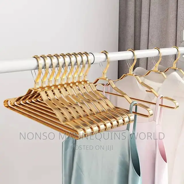Gold Aluminum Wide Shoulder Hangers