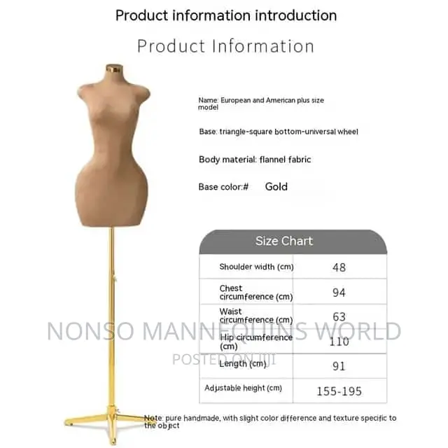 Brazilian Women Dressform Girl Size Hips Bodyform