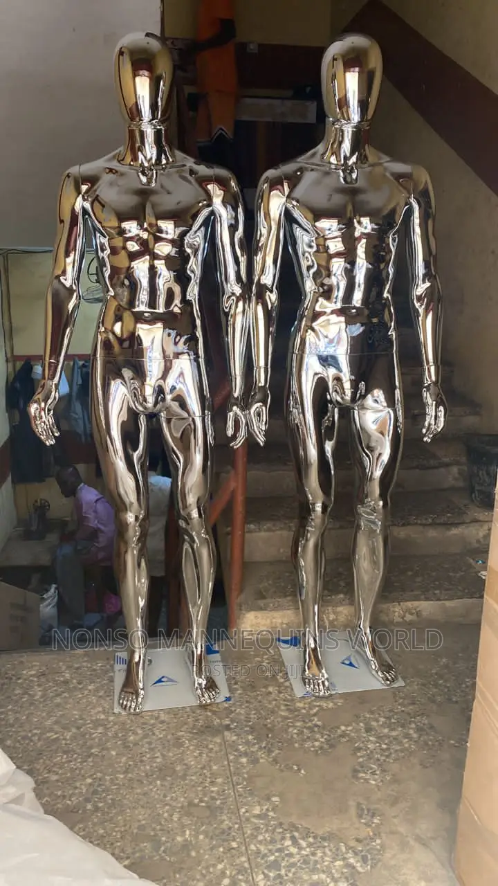 Male Silver Chrome Full Display Mannequin