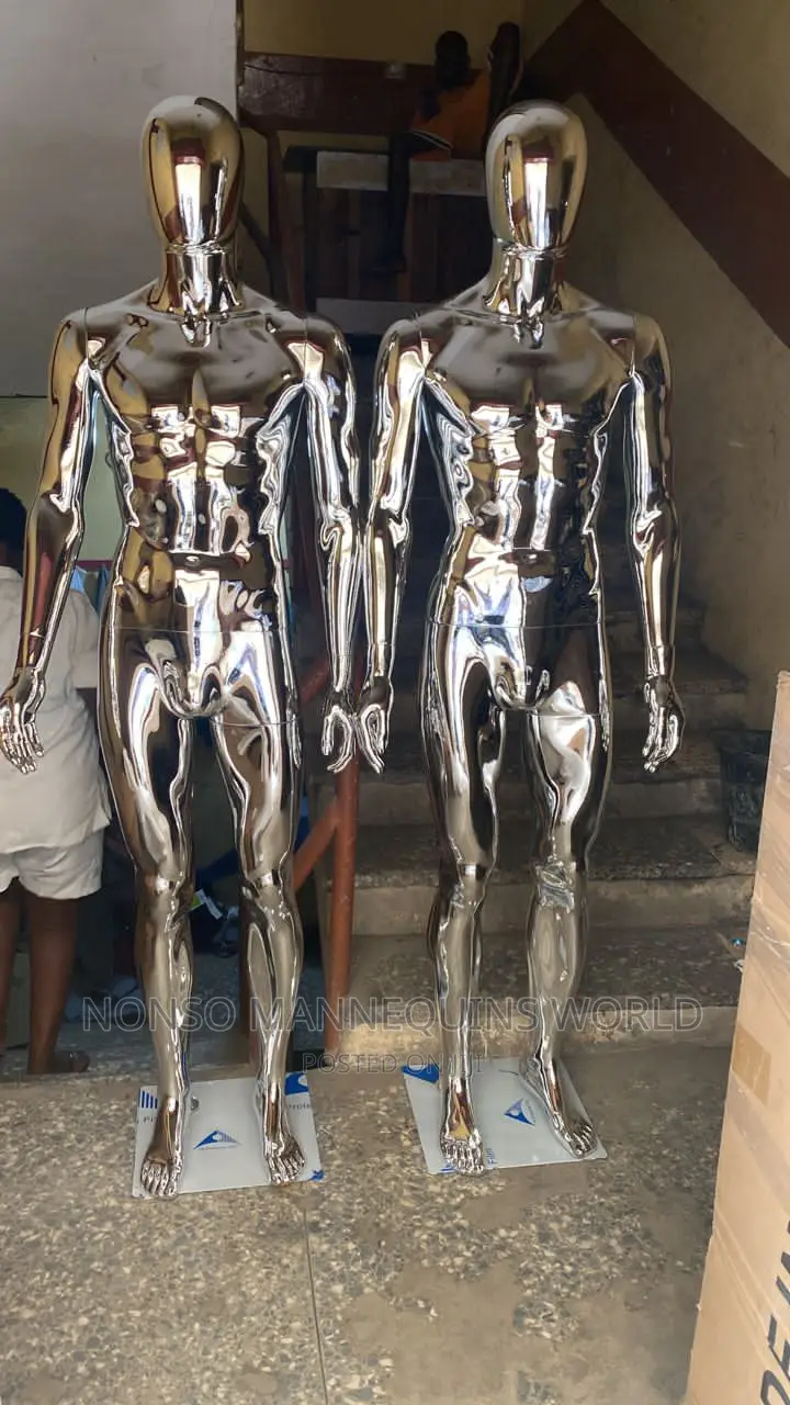 Male Silver Chrome Full Display Mannequin