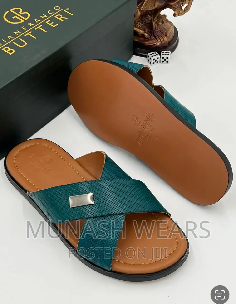 Italian Leather Butteri Slipers