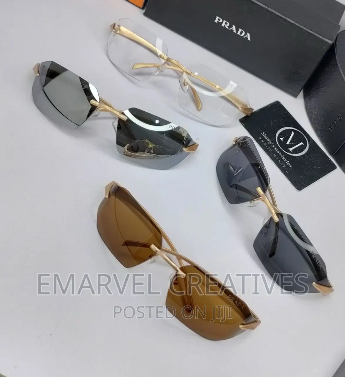 Latest Prada Rimless Sunglasses