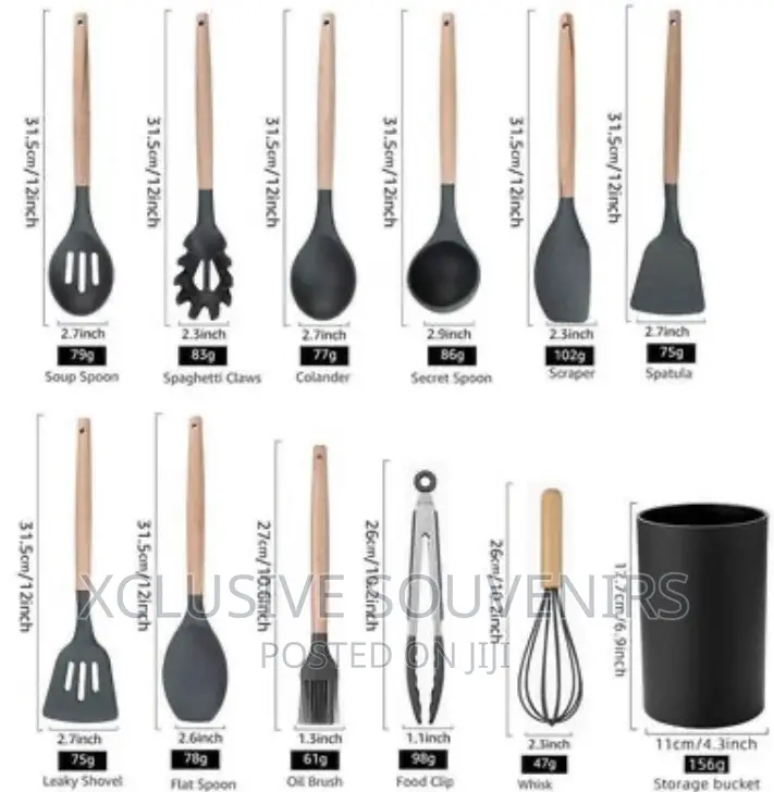 12in1 Non-Stick Heat Resistant Silicone Kitchenware