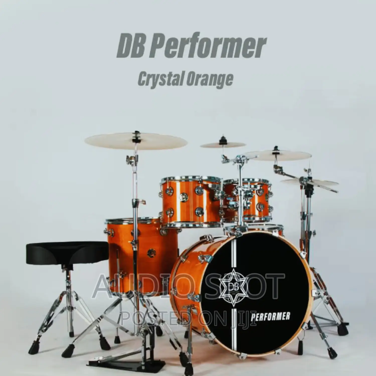 Original D-B Performer Professional 5pcs Acoustic Drum Set