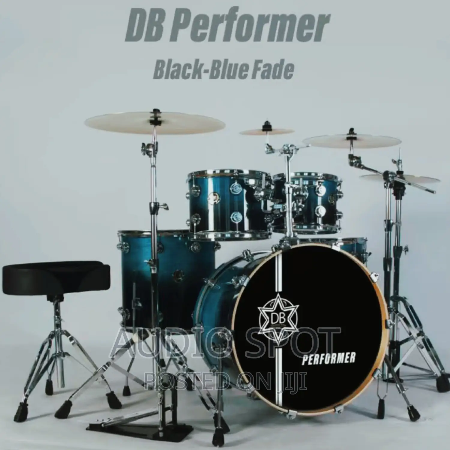 Original D-B Performer Professional 5pcs Acoustic Drum Set