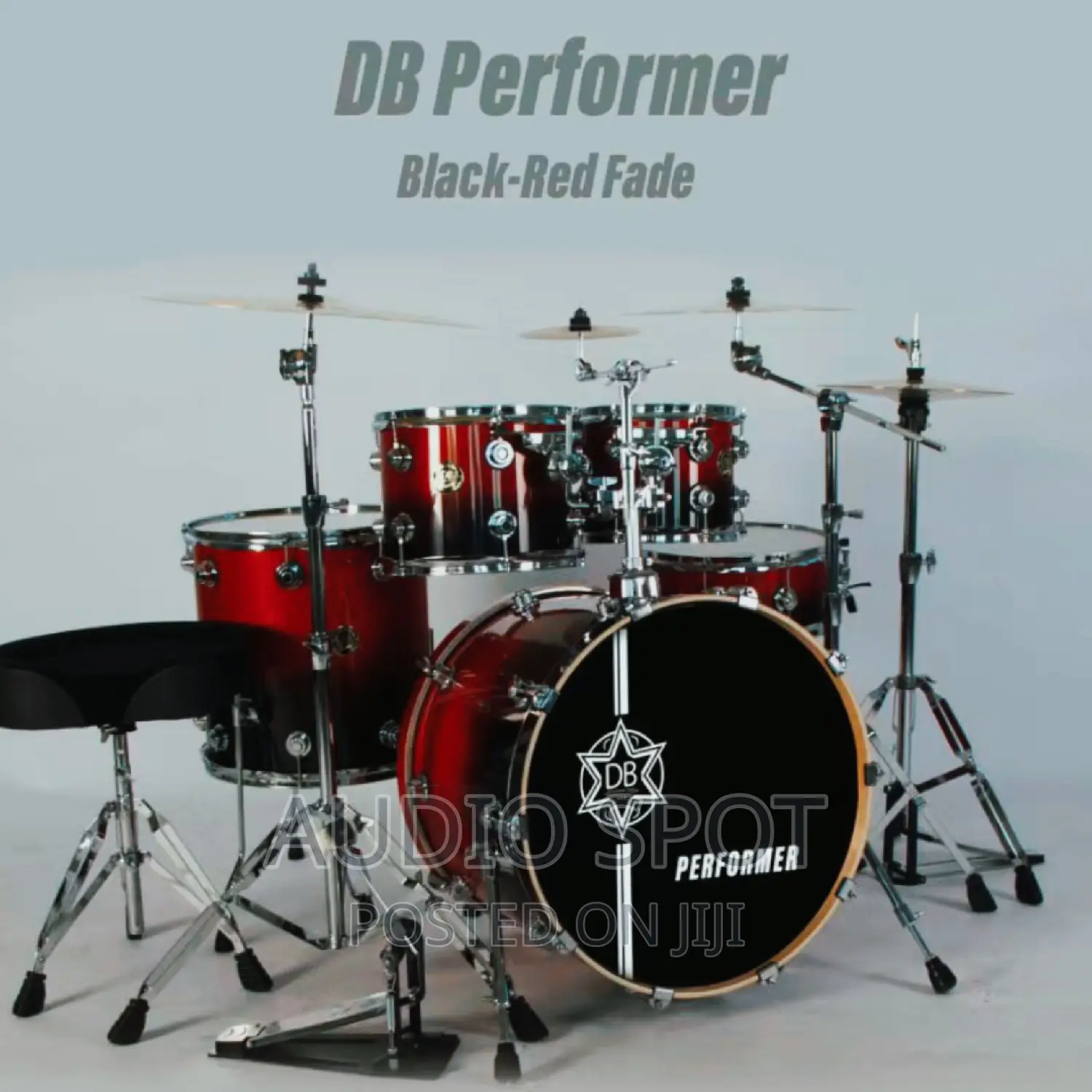 Original D-B Performer Professional 5pcs Acoustic Drum Set