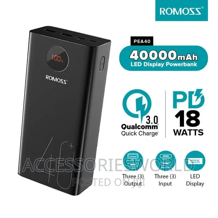 Romoss PEA40PF 40000mah Power Bank 22.5W Two-Way Fast Charge