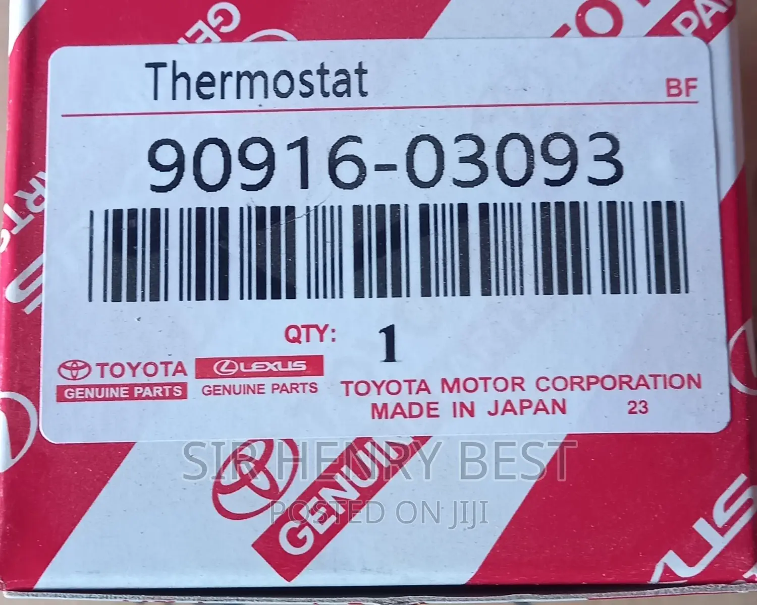 Thermostat for Toyota and Lexus Vehicles
