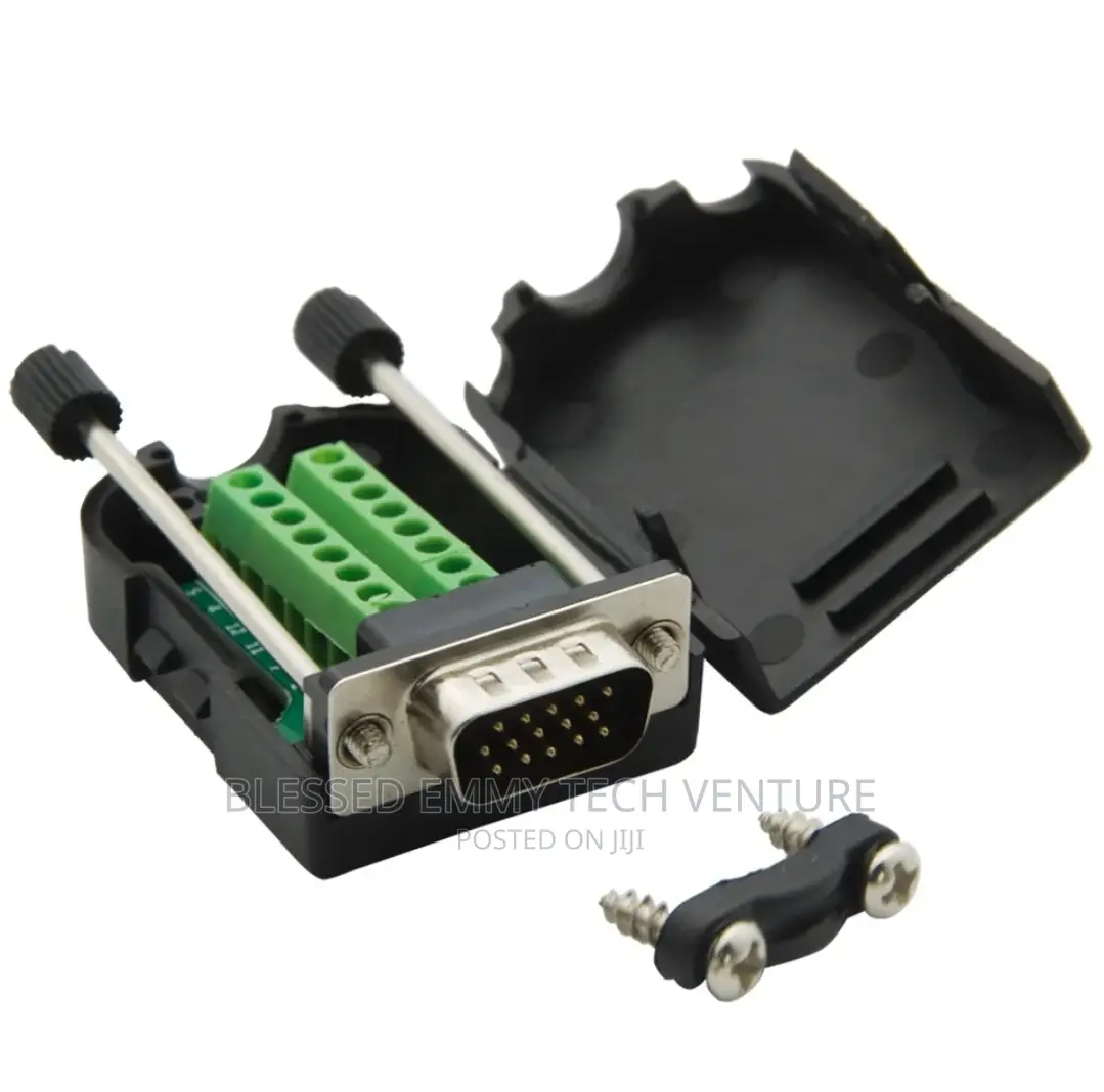 DB9 RS232 Connector Breakout Board With Enclosure - Male
