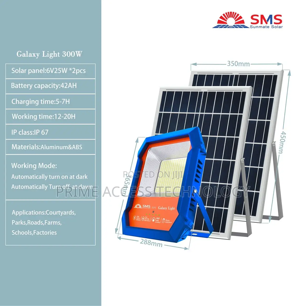 High Efficiency Solar Flood Light