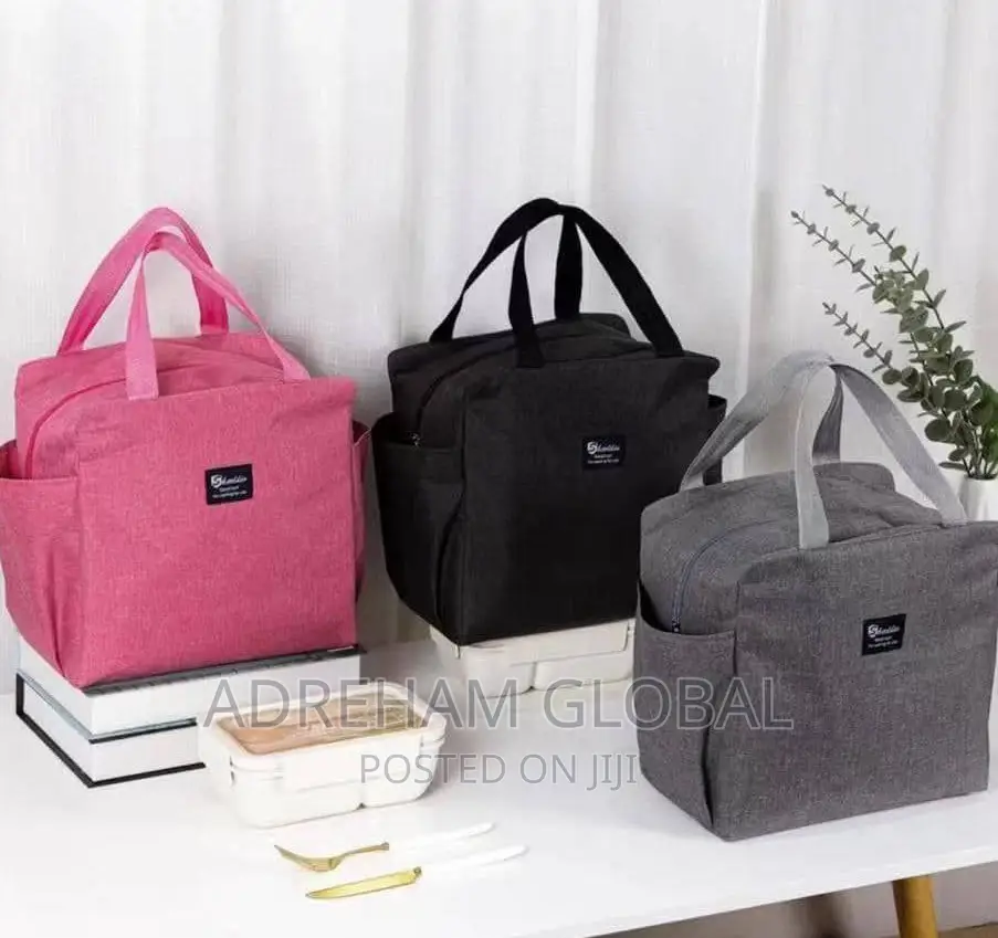 Portable Lunch Bag With Double Side Pocket