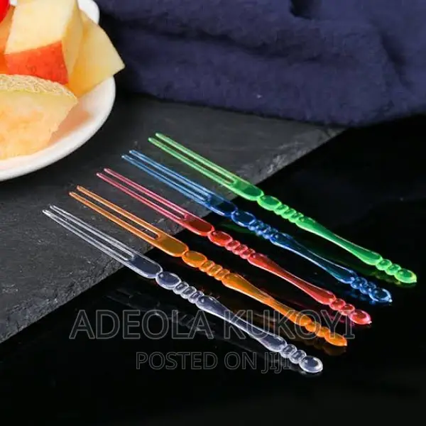 20 Packs of Disposable Plastic Fruit Fork